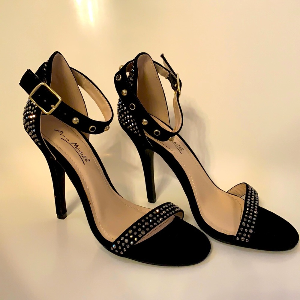 Black Stiletto Heel - Anne Michelle -Size 7